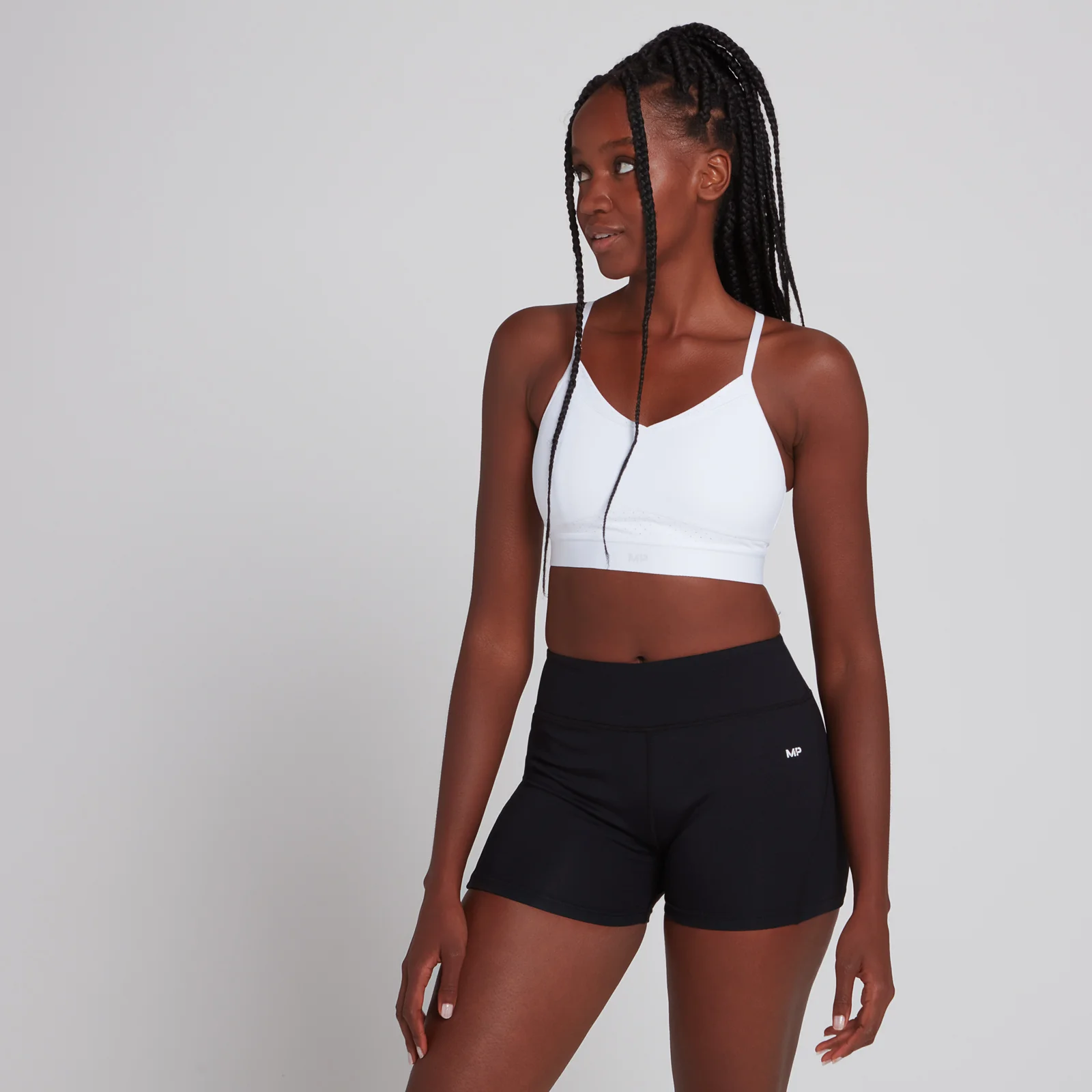 MP Women's Power Ultra Strappy Sports Bra - White - XXS Obrázok 1