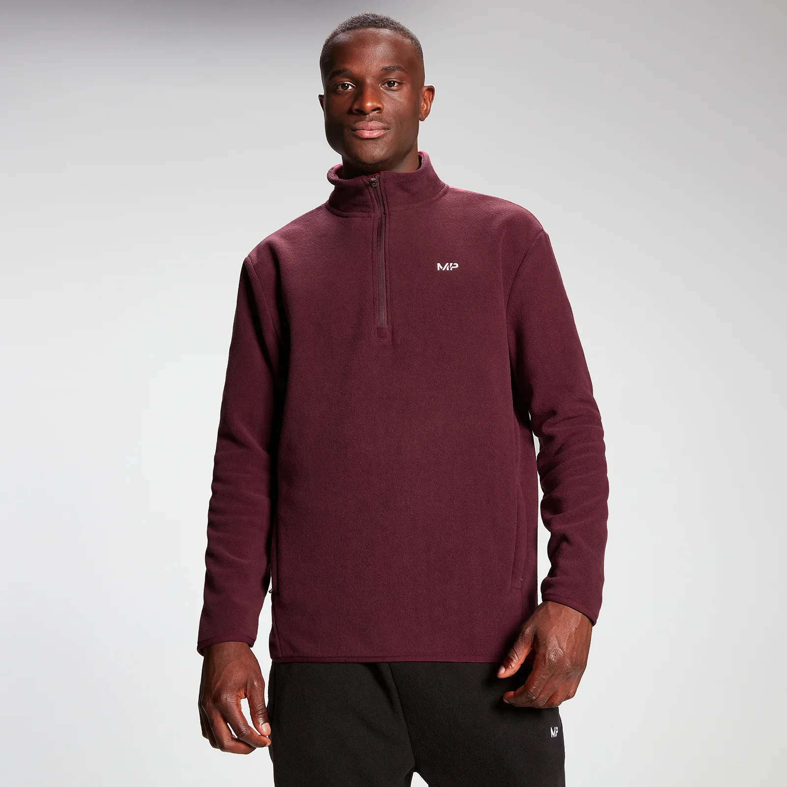 MP Men's Rest Day Fleece 1/4 Zip - Merlot - XXS Obrázok 1