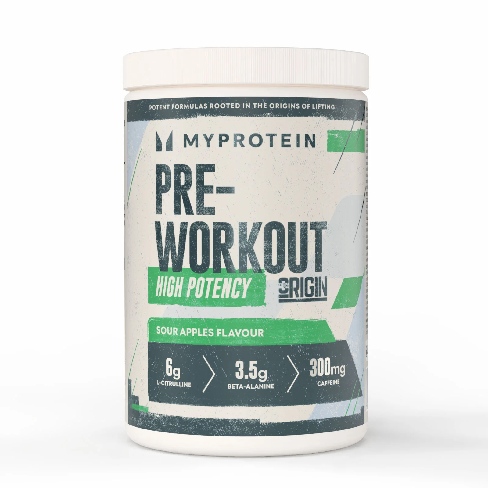 Predtréningová zmes Origin Pre-Workout - 600G - 30Porcií - Sour Apples Obrázok 1