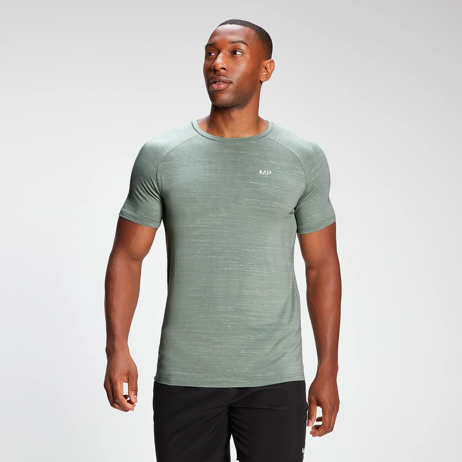 MP Men's Performance Short Sleeve T-Shirt - Pale Green Marl - XXS Obrázok 1