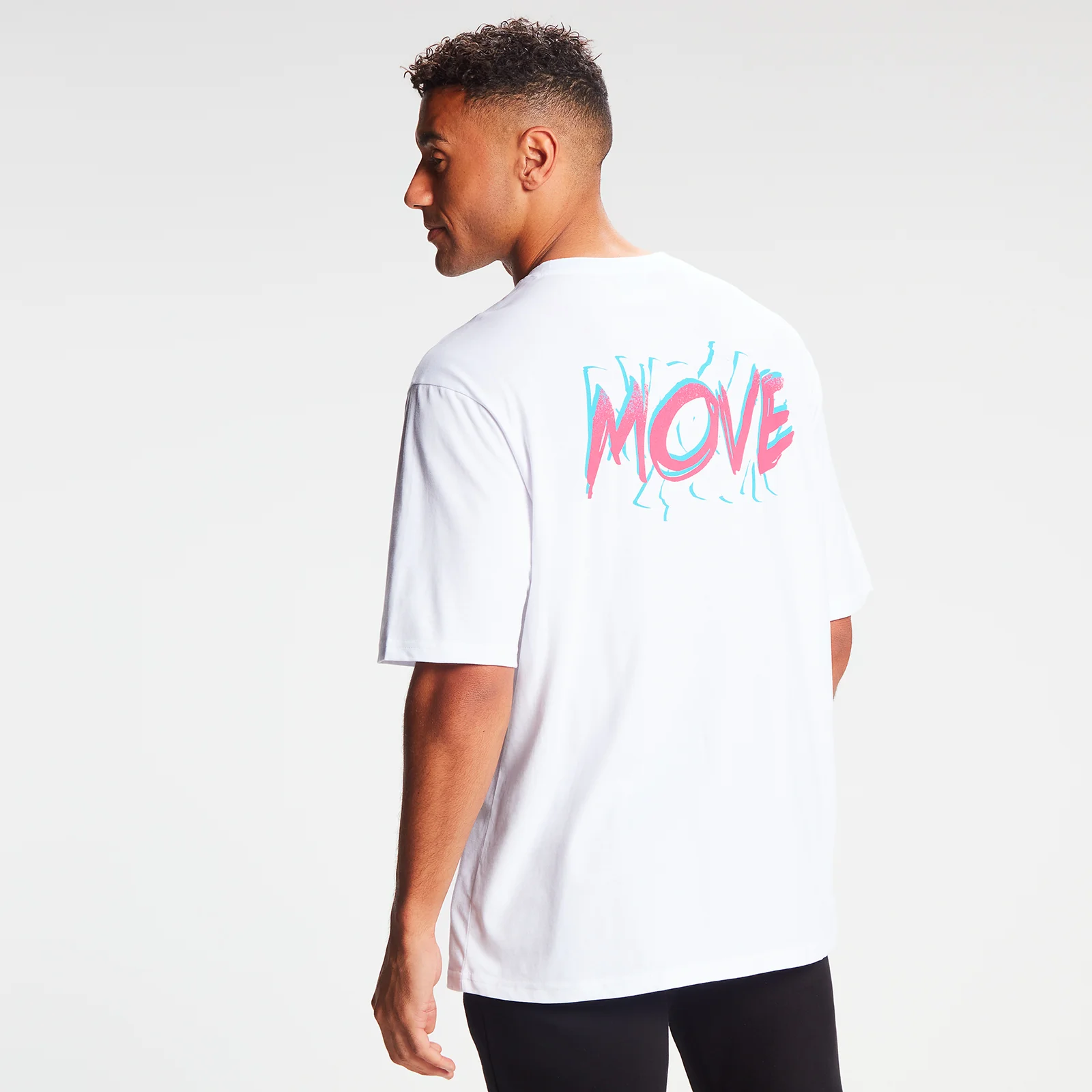 Pánske oversized tričko MP Retro Move – biele - XXS Obrázok 1