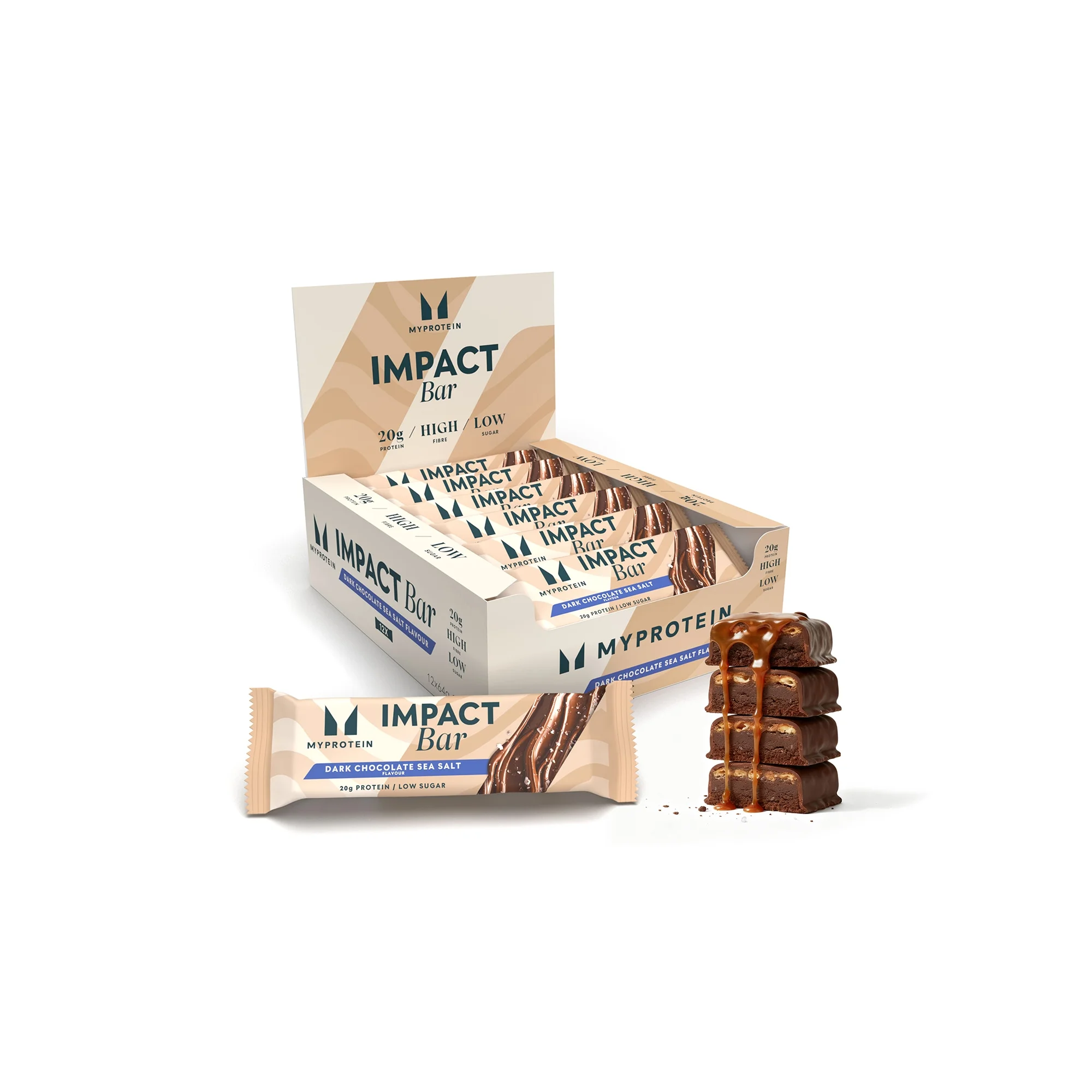 Tyčinka Impact Protein Bar - 12 x 64g - Horká Čokoláda & Morská Soľ Obrázok 1