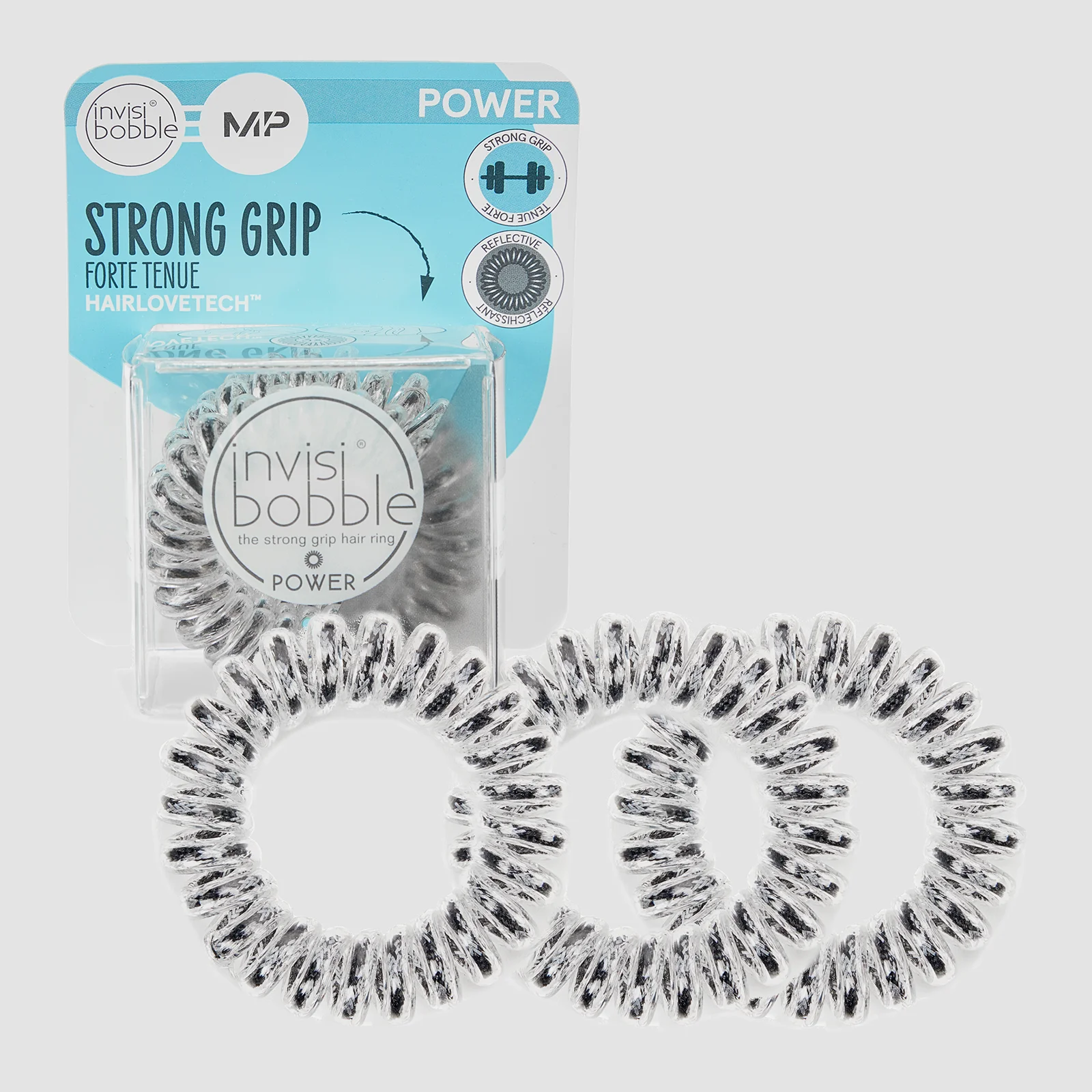 MP X Invisibobble® Power Reflective – Black – 3 PACK Obrázok 1