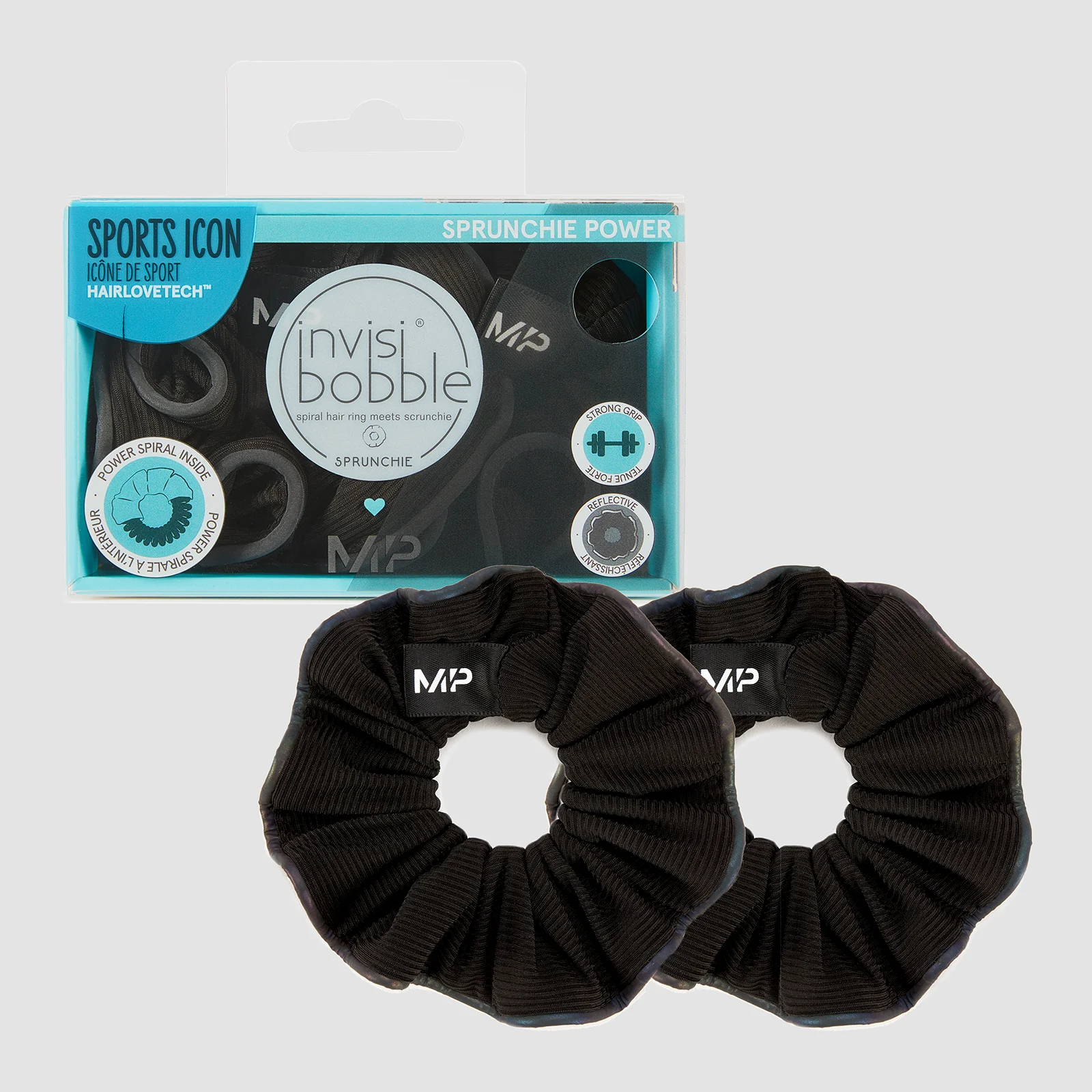 MP X Invisibobble® Reflective Power Sprunchie – Black - 2 PACK Obrázok 1