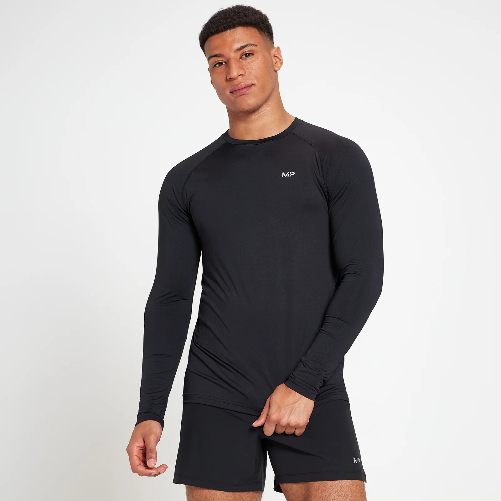 MP Men's Velocity Long Sleeve Top - Black - XXS Obrázok 1