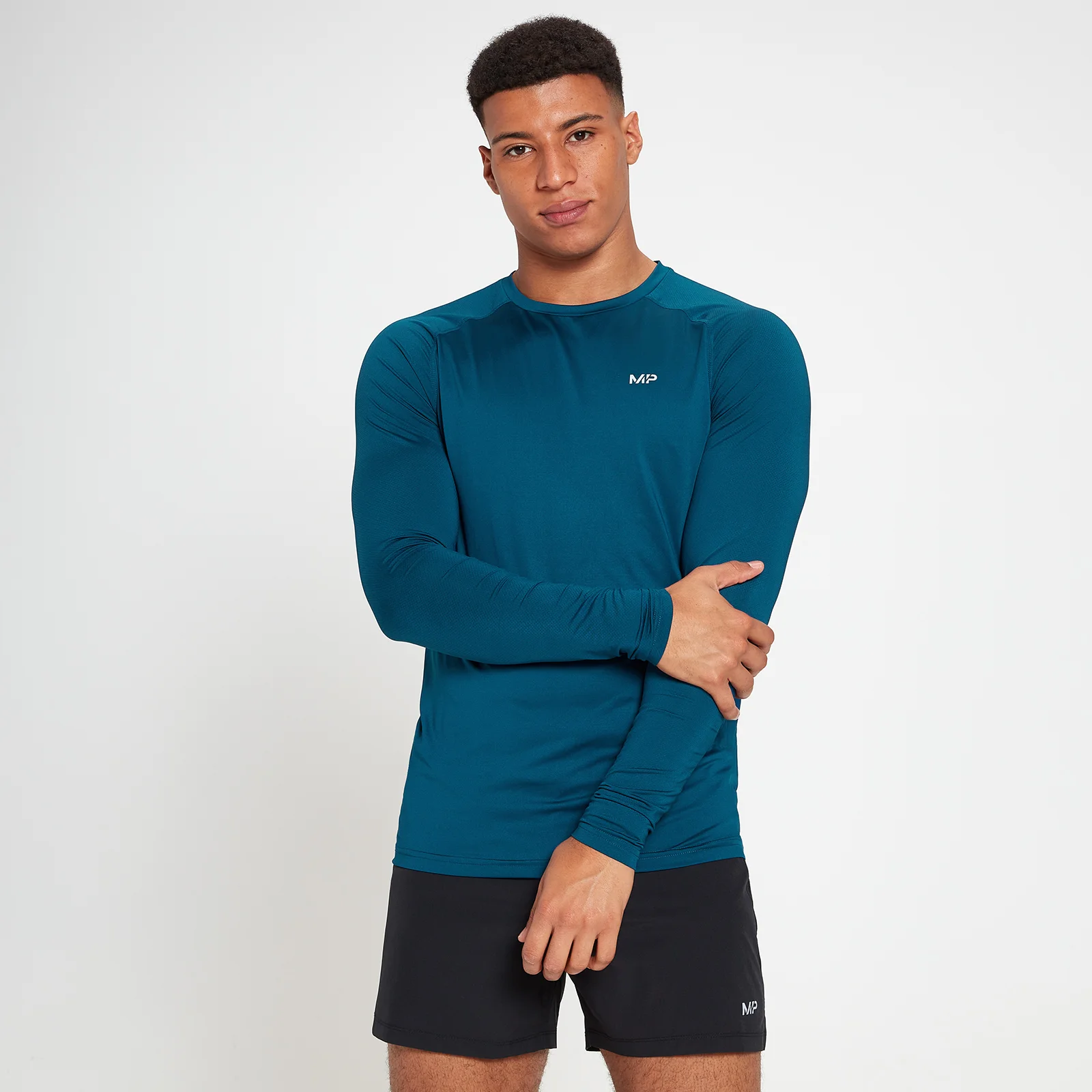 MP Men's Velocity Long Sleeve Top - Poseidon - XXS Obrázok 1