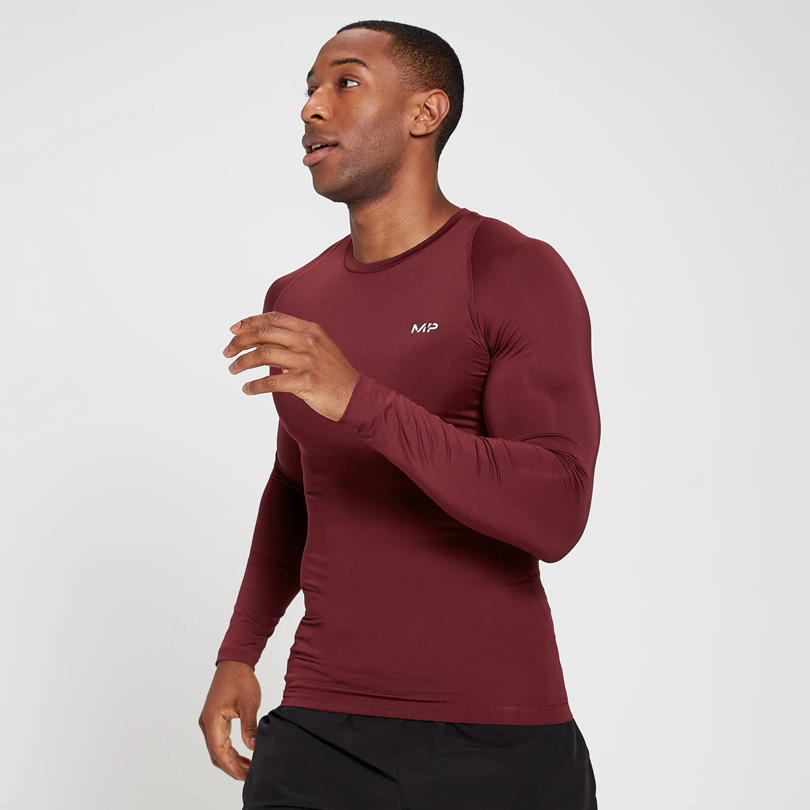 MP Men's Base Layer Long Sleeve Top - Merlot - XXS Obrázok 1