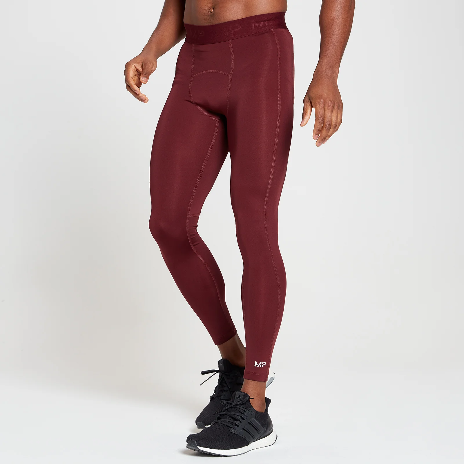 MP Men's Training Base Layer Leggings - Merlot - XXS Obrázok 1