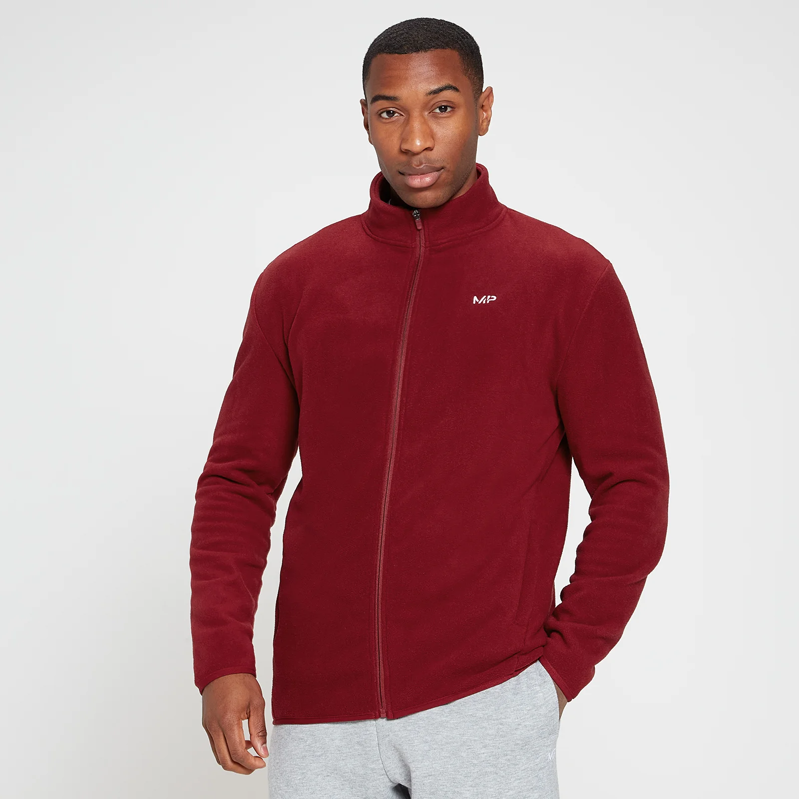MP Men's Rest Day Zip Up Fleece - Scarlet - XXS Obrázok 1
