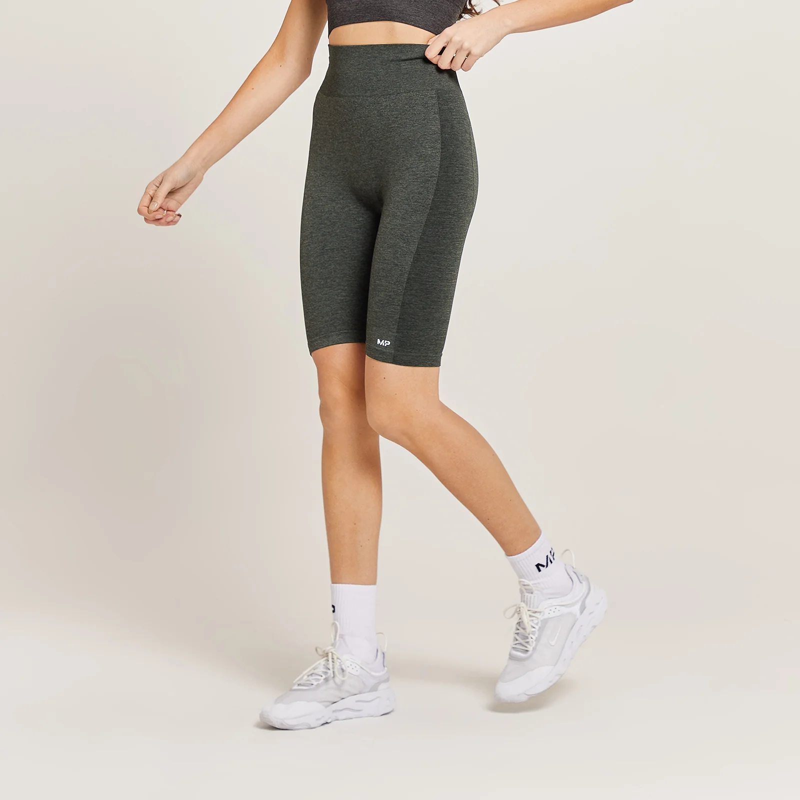 MP Women's Curve High Waisted Cycling Shorts - Carbon Marl - XXS Obrázok 1