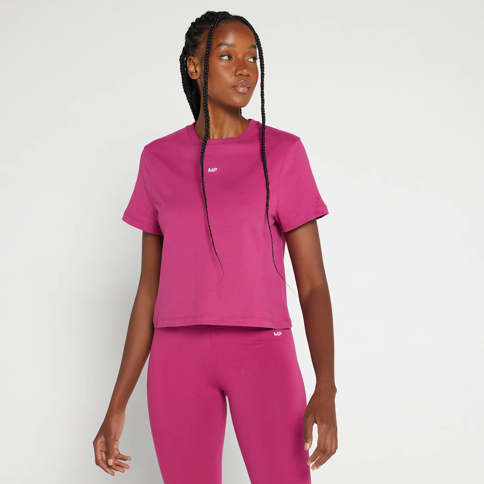 MP Women's Rest Day Crop T-Shirt - Sangria - XXS Obrázok 1