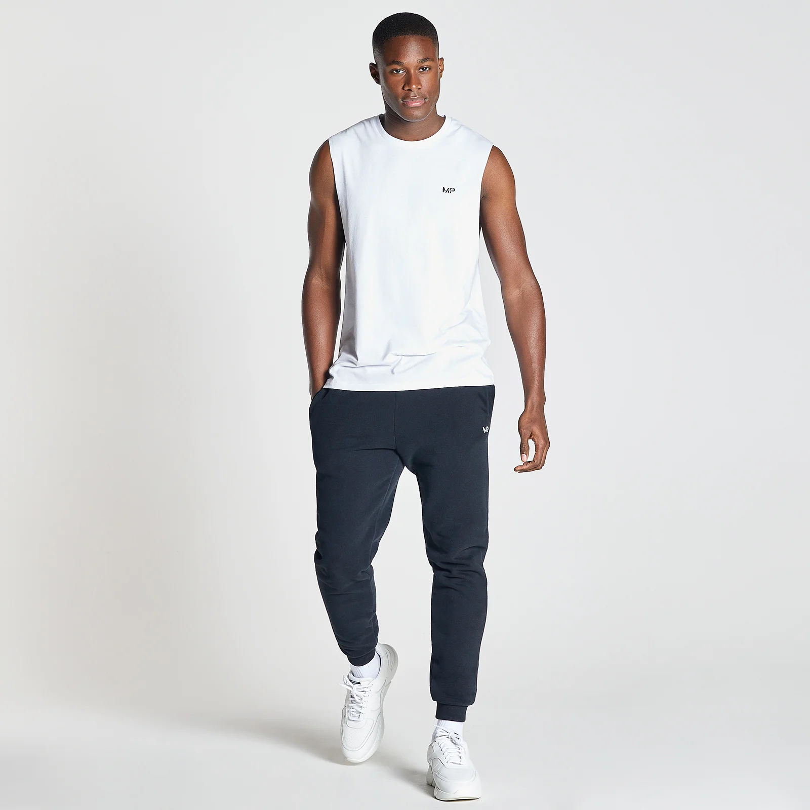 Pánske tielko MP Essentials Drirelease Drop Armhole - biele - XXS Obrázok 1