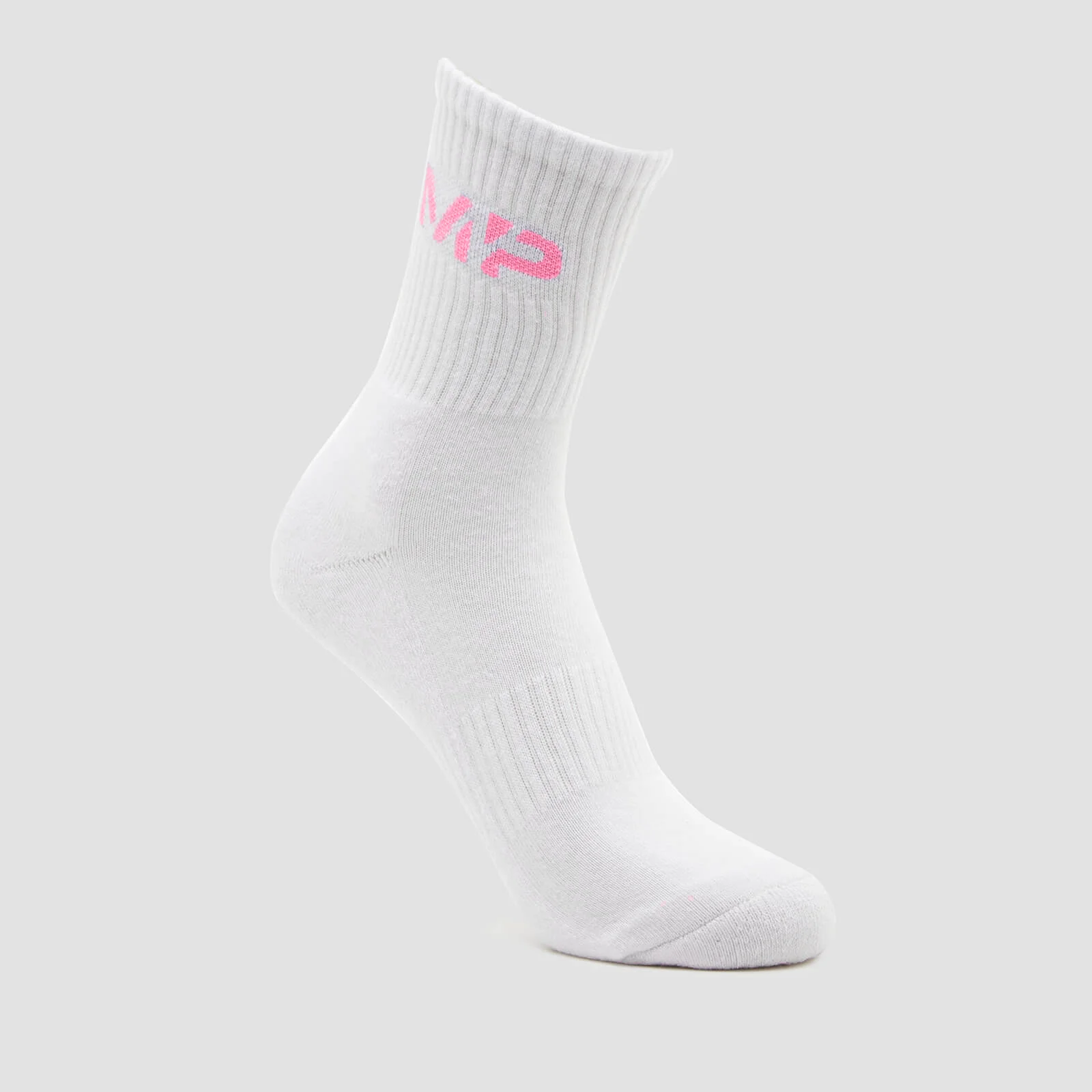 MP Essential Crew Socks Unisex - White/Candy Floss - UK 2-5 Obrázok 1
