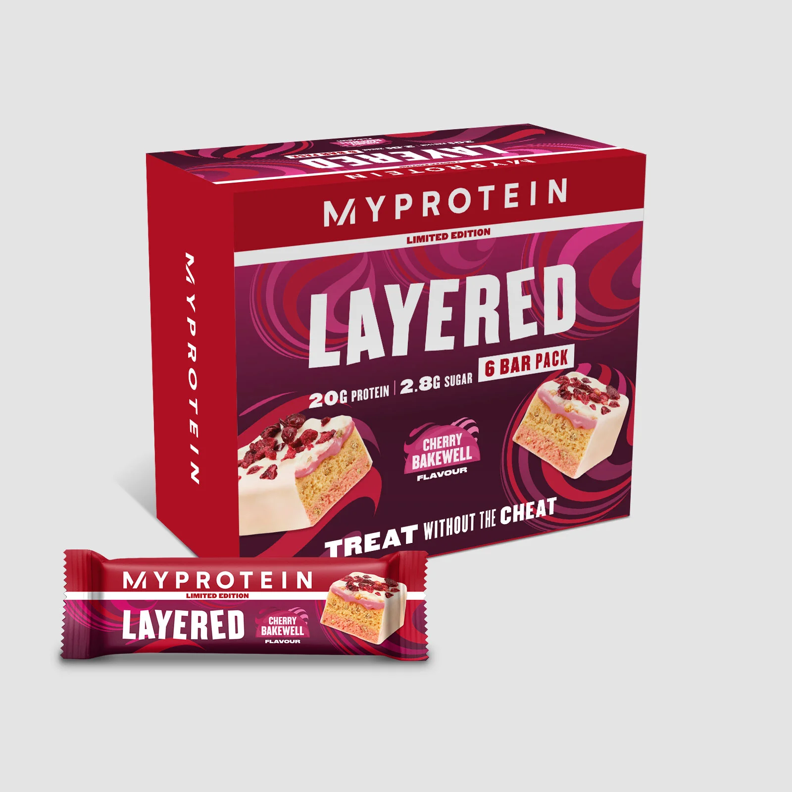 Tyčinka Layered – čerešne a mandle - 6 x 60g - Cherry and Almond Obrázok 1