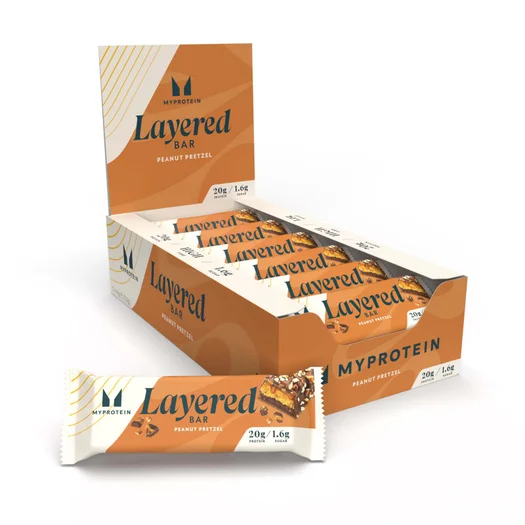 6-Vrstvová Proteínová Tyčinka - 12 x 60g - Chocolate Peanut Pretzel