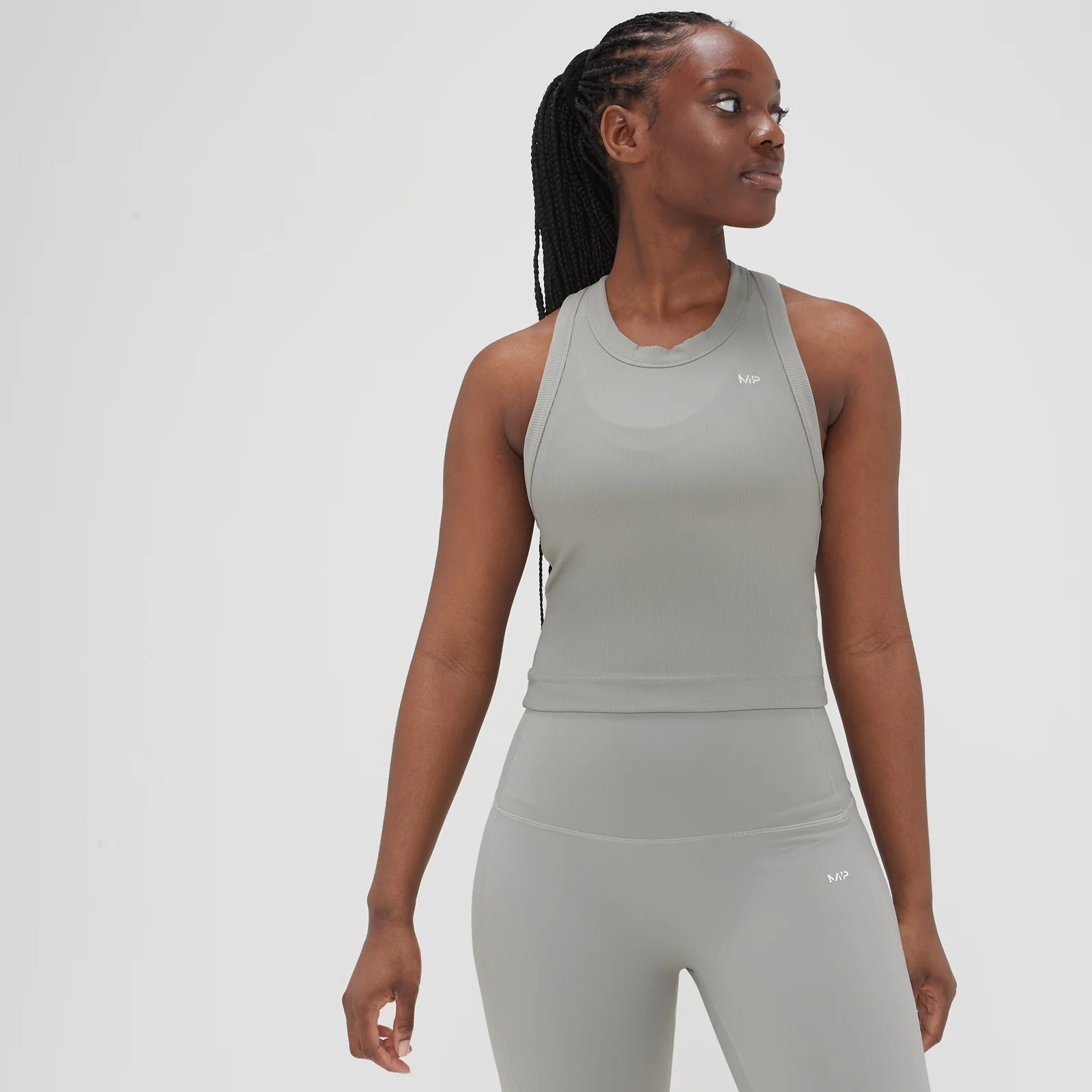 Dámské rebrované tričko MP Adapt – sivé - XXS Obrázok 1