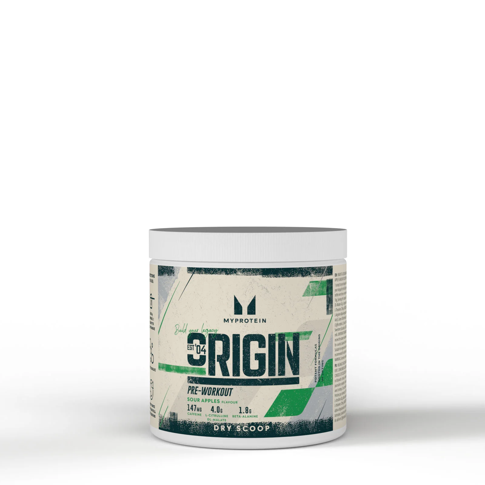 Predtréningový rozpustný prášok Origin Pre-Workout Dry Scoop - 18servings - Sour Apples Obrázok 1