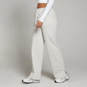 Dámske jogger nohavice MP Basics s rovným strihom – svetlosivé melírované - Size S