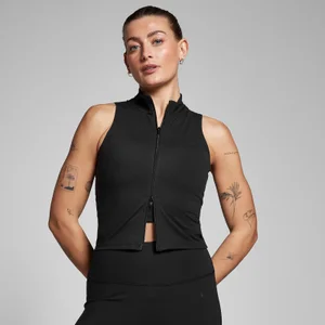 Dámske tielko MP Tempo na zips – čierne - Size M