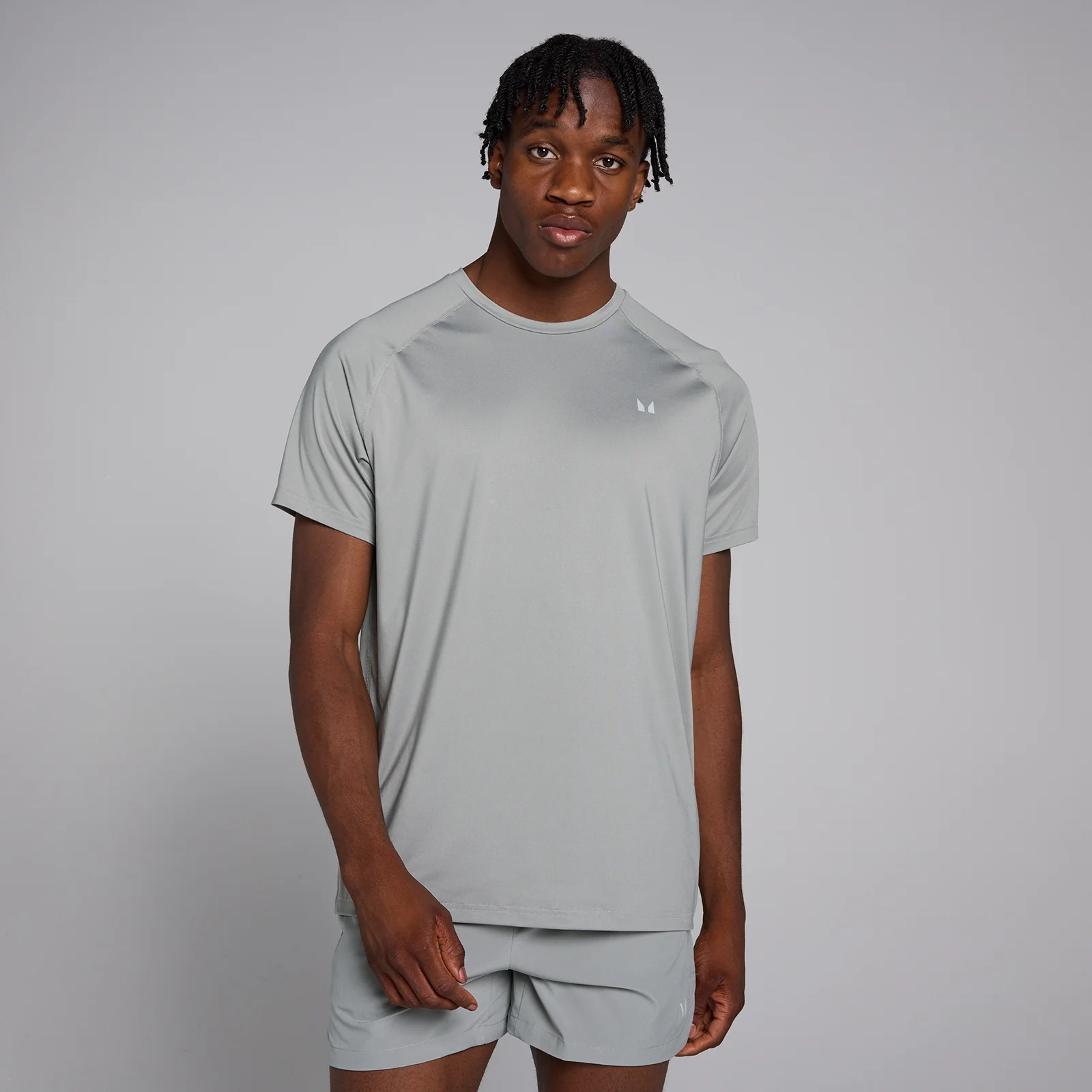 Pánske športové tričko MP s krátkymi rukávmi – tmavosivé - XXS Obrázok 1