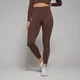 Dámske bezšvové 7/8 legíny MP Shape – tmavohnedé