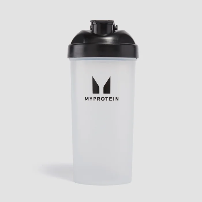 Plastový šejker Myprotein – priehľadný/čierny