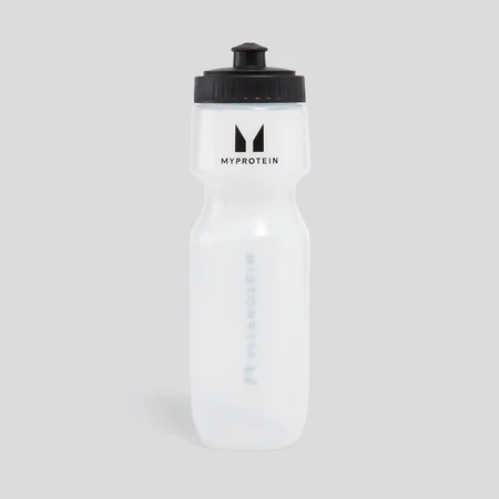 Športová fľaša na vodu Myprotein – priehľadná/čierna