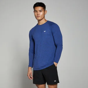 Pánske tričko MP Performance s dlhými rukávmi – sivomodré melírované - Size XS