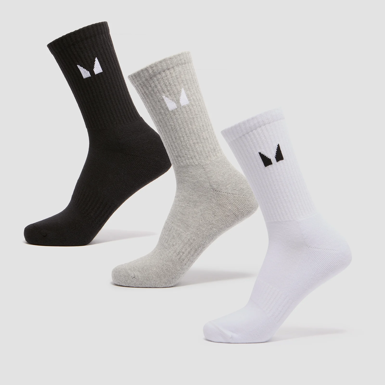 Unisex ponožky MP s klasickou dĺžkou (3-balenie) – biele/čierne/šedé - UK 6-8 Obrázok 1