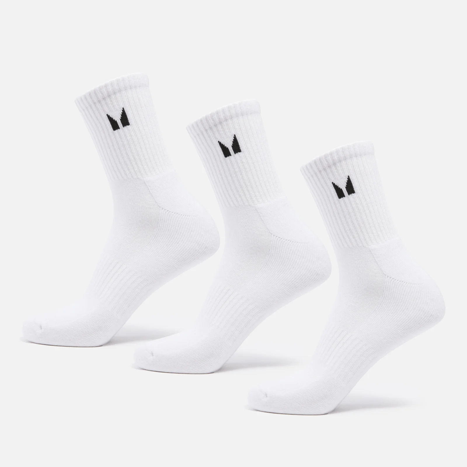 Vysoké unisex ponožky MP (3-balenie) – biele - UK 6-8 Obrázok 1