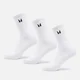 Vysoké unisex ponožky MP (3-balenie) – biele