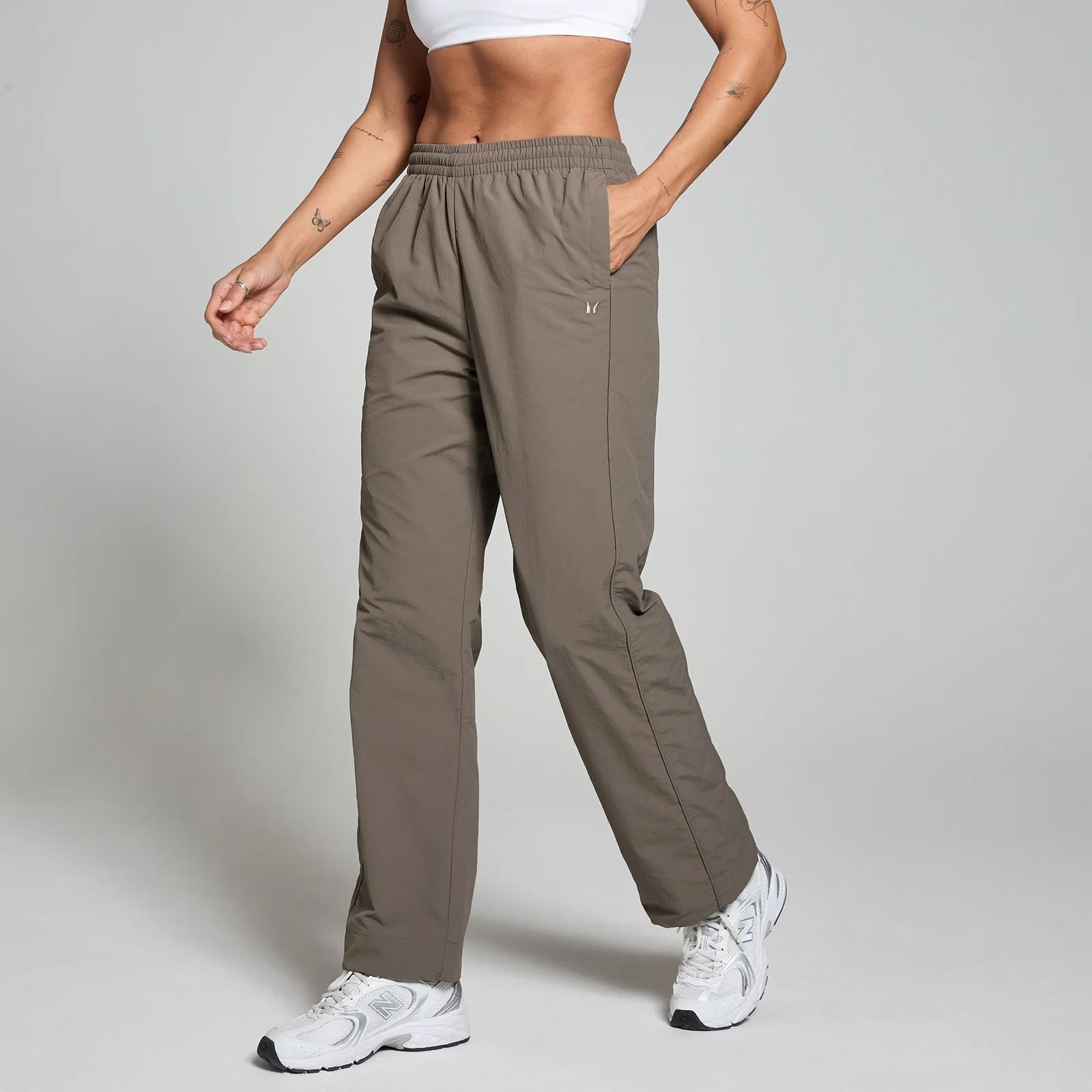 Dámske tkané jogger nohavice MP Tempo Better – hnedé - XS Obrázok 1