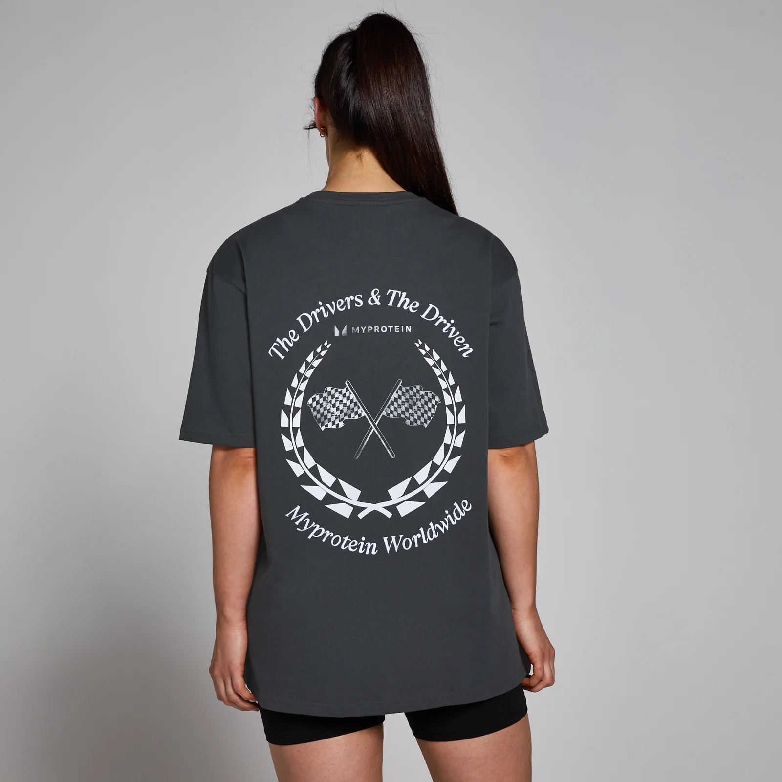 Tričko MP World Wide s grafickou potlačou – sprané čierne - S-M Obrázok 1