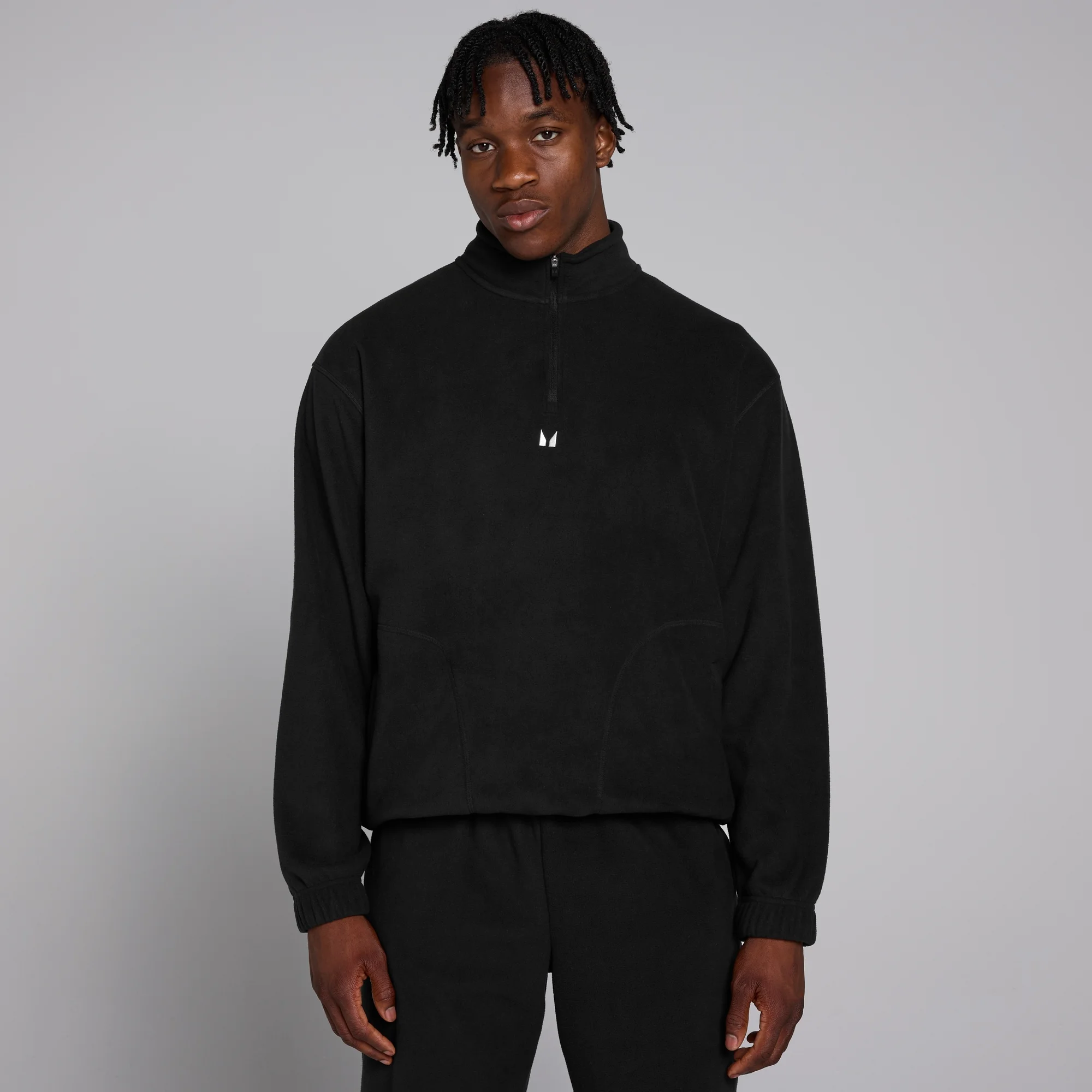 Pánska flísová mikina MP na 1/4 zips – čierna - L Obrázok 1