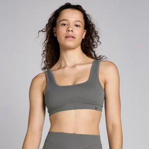 Dámska hladká bezšvová podprsenka MP Lifestyle – tmavosivá - Size XS