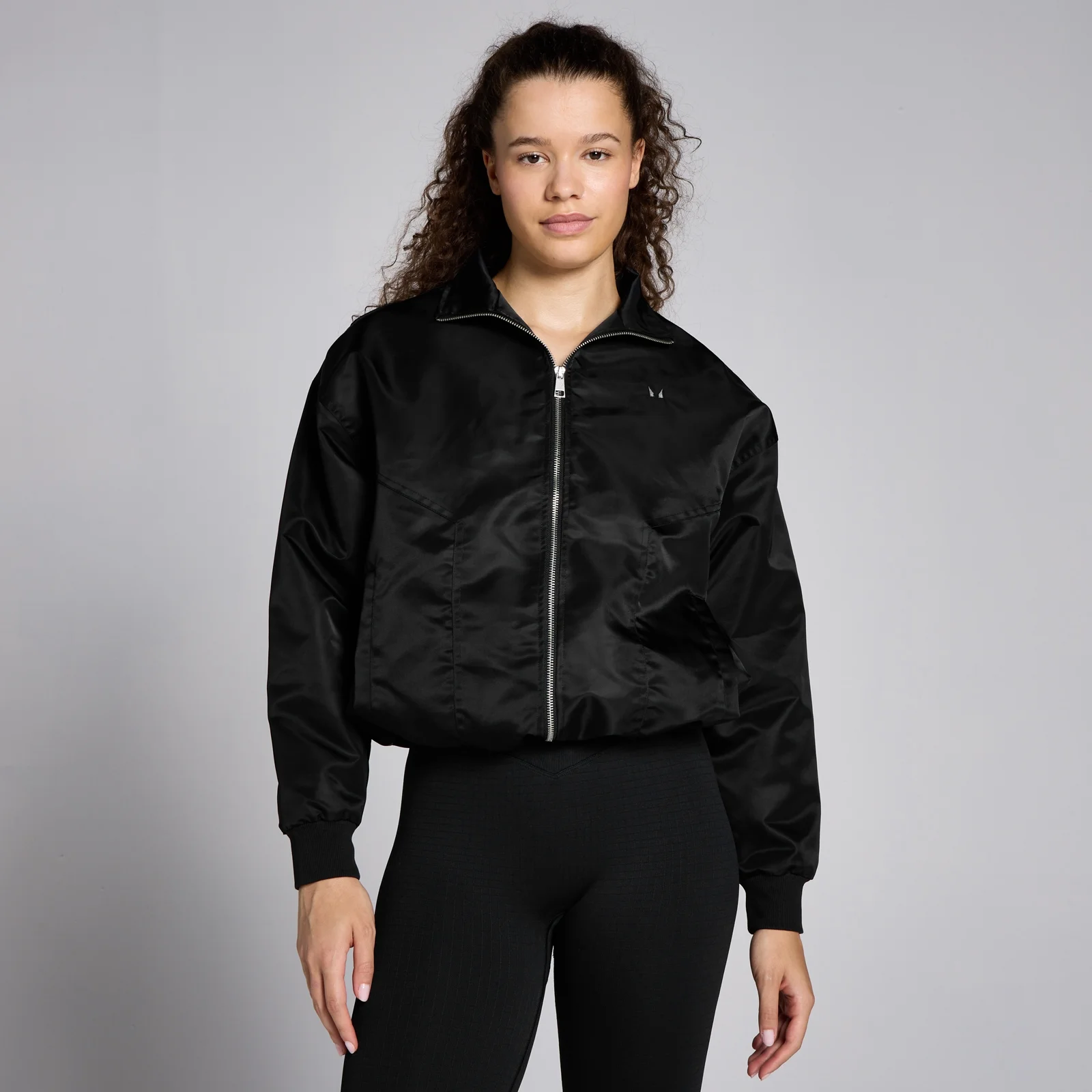 Dámska nylonová bomber bunda MP Lifestyle – čierna - L Obrázok 1
