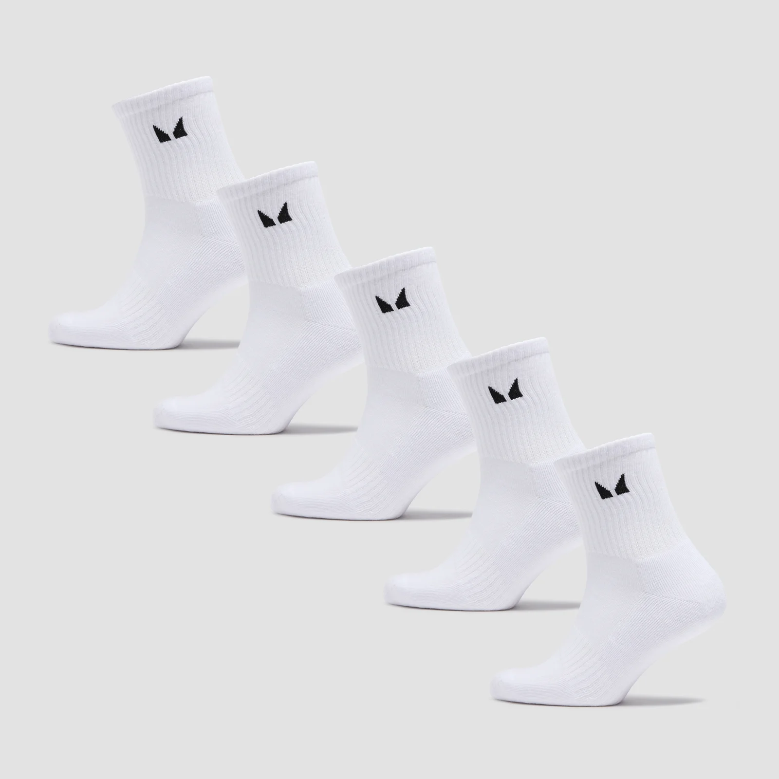 MP Unisex Crew Socks (5 Pack) - White - UK 9-11 Obrázok 1