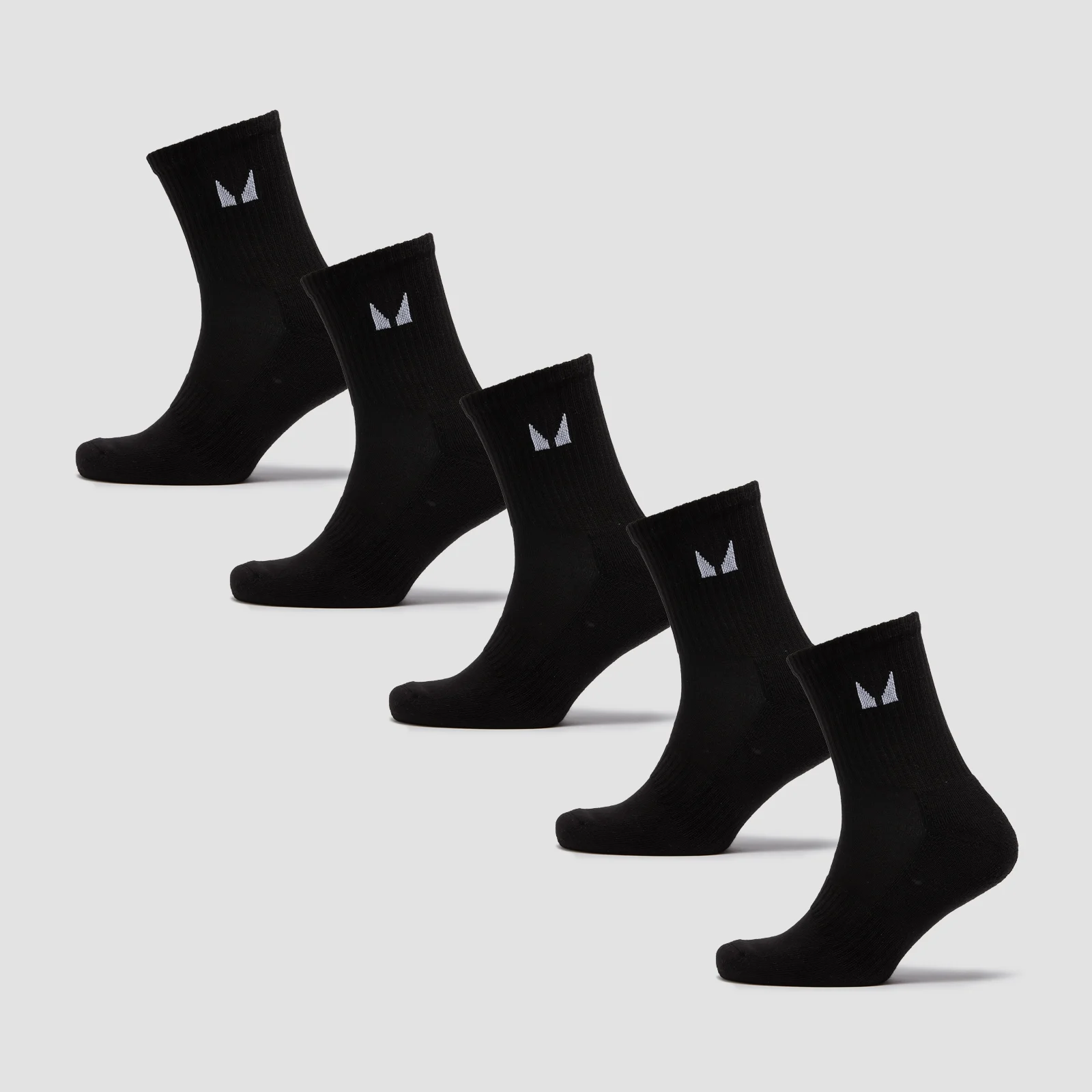 MP Unisex Crew Socks (5 Pack) - Black - UK 9-11 Obrázok 1