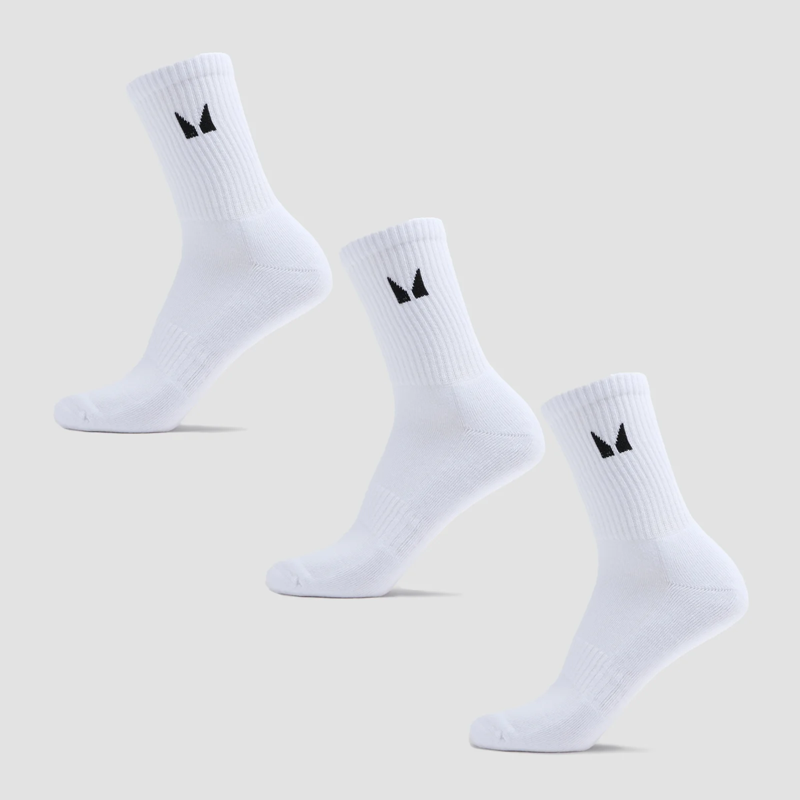 MP Unisex Crew Socks (3 Pack) - White - UK 9-11 Obrázok 1