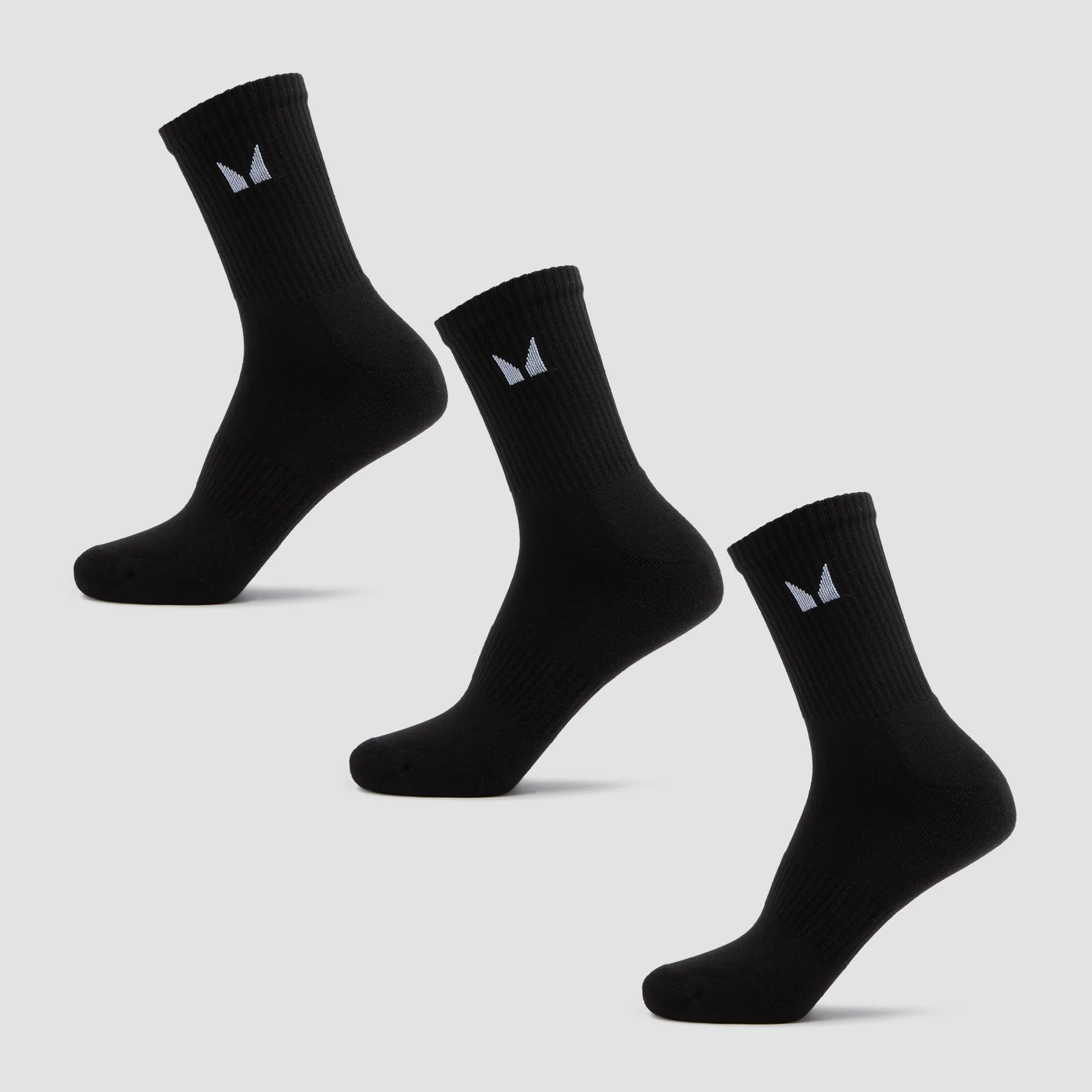 MP Unisex Crew Socks (3 Pack) - Black - UK 6-8 Obrázok 1