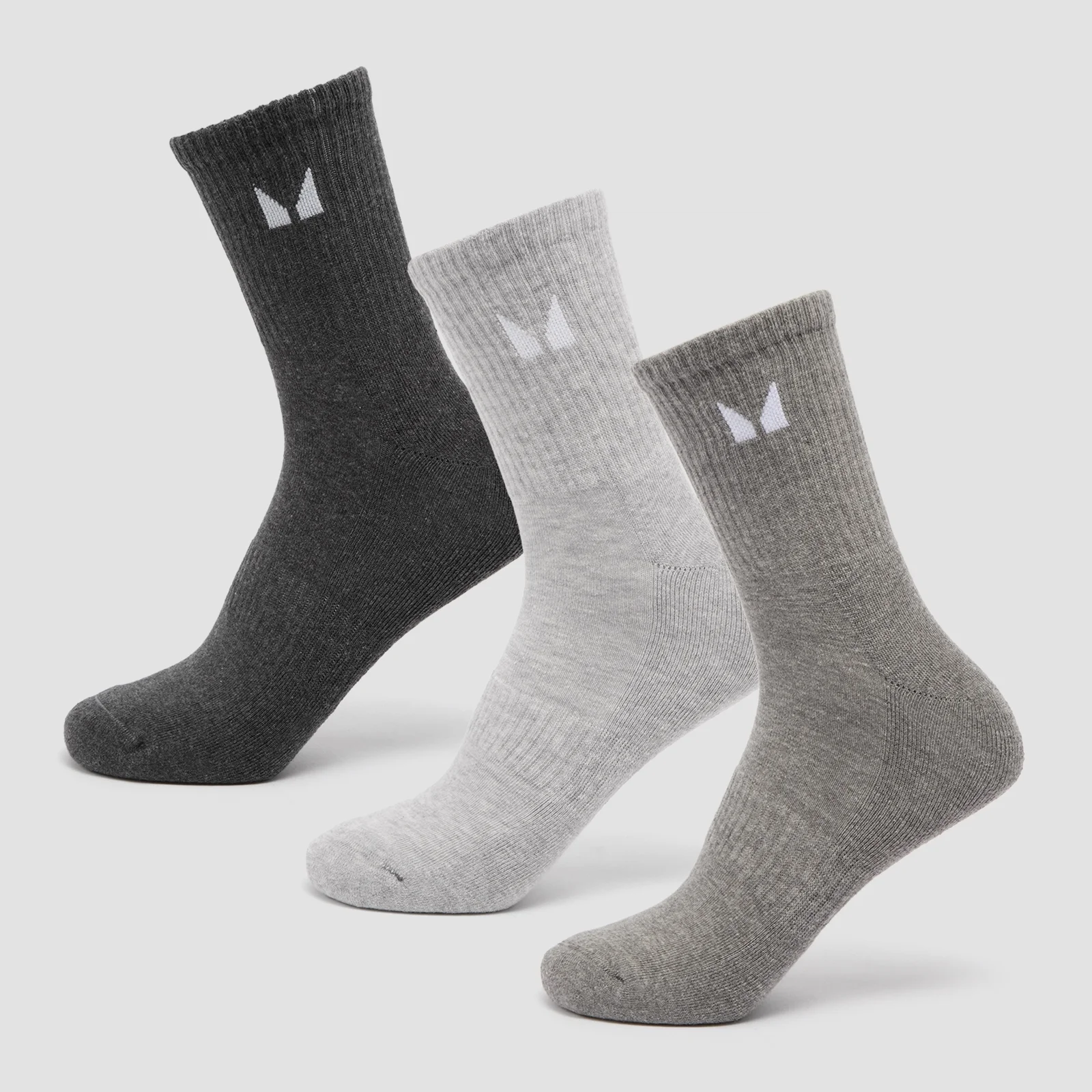 MP Unisex Crew Socks (3 Pack) - Grey - UK 6-8 Obrázok 1