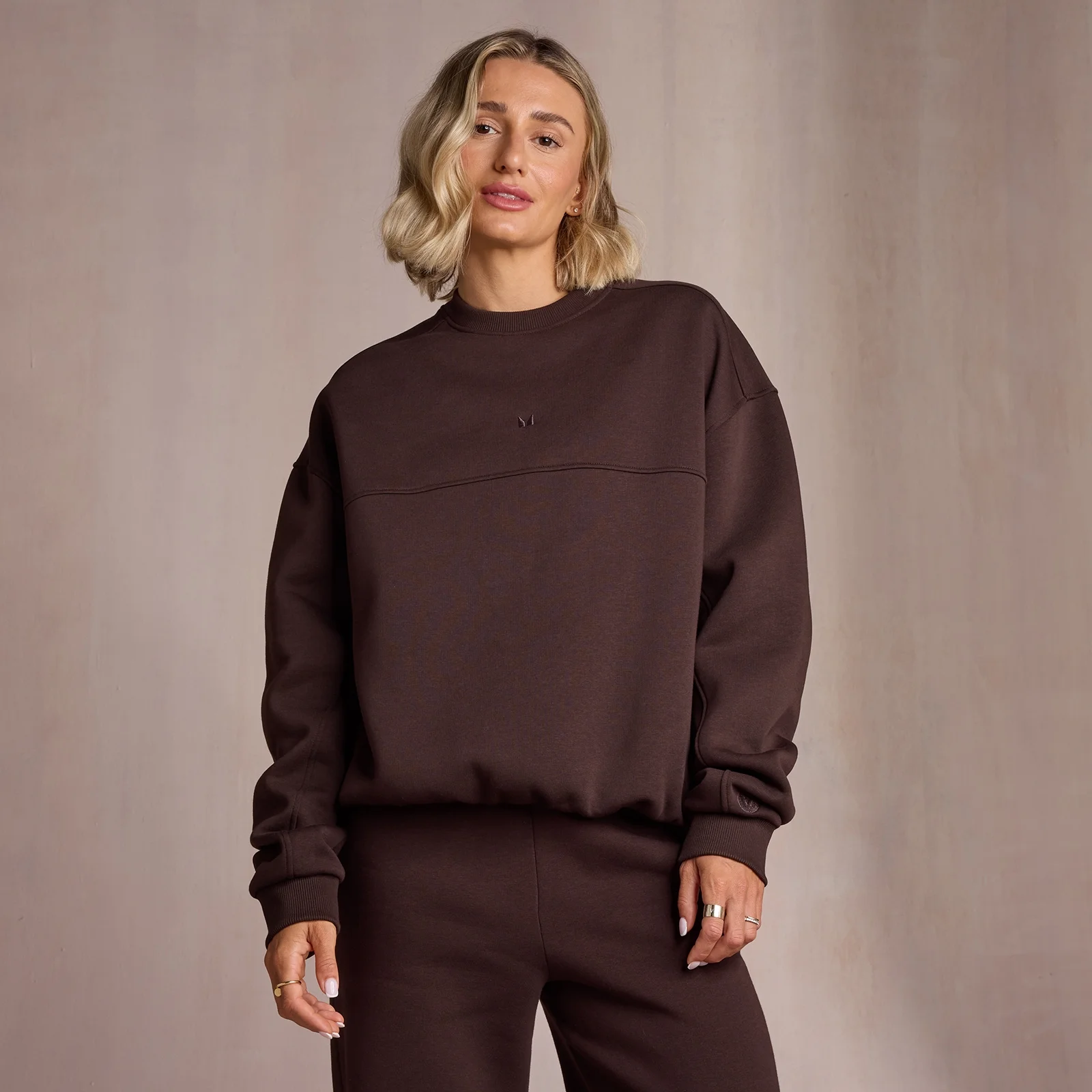 Dámska tepláková mikina MP – hnedá - XL Obrázok 1