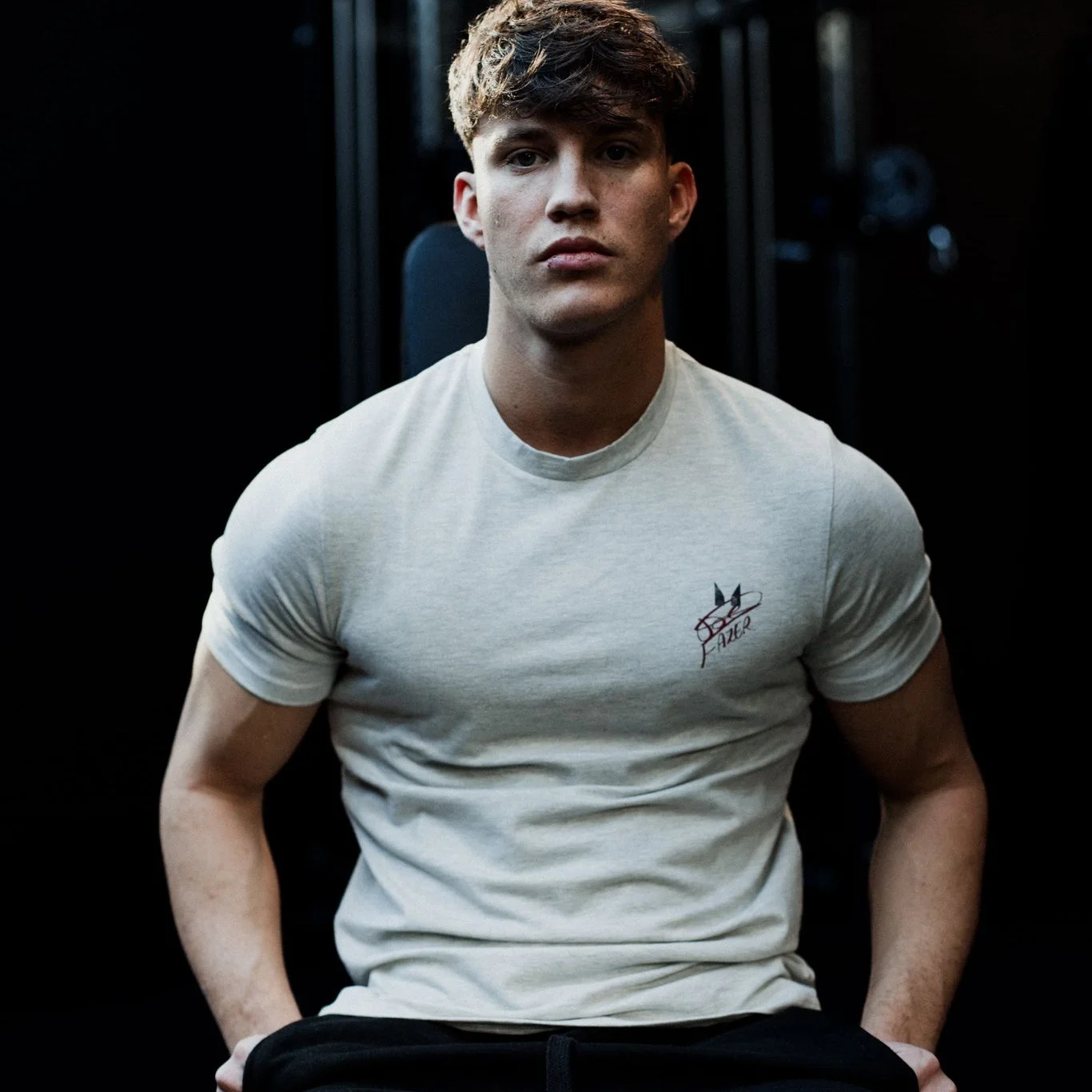 MP Men's Joe Fazer Muscle Fit Graphic T-Shirt - Grey Marl - S Obrázok 1