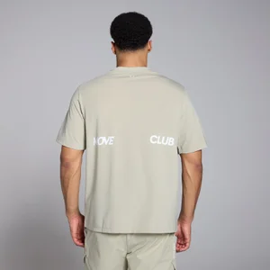 Pánske oversize tričko MP Tempo s potlačou – sivé - Size XS