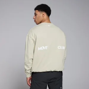 Pánska oversize tepláková mikina MP Tempo s potlačou – sivá - Size XXL