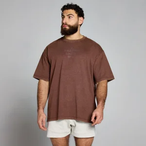 Sprané tričko MP Origin s grafickou potlačou – hnedé - Size XXS-XS