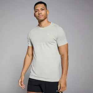 Pánske bezšvové tričko MP s krátkymi rukávmi – modrosivé melírované - Size XS