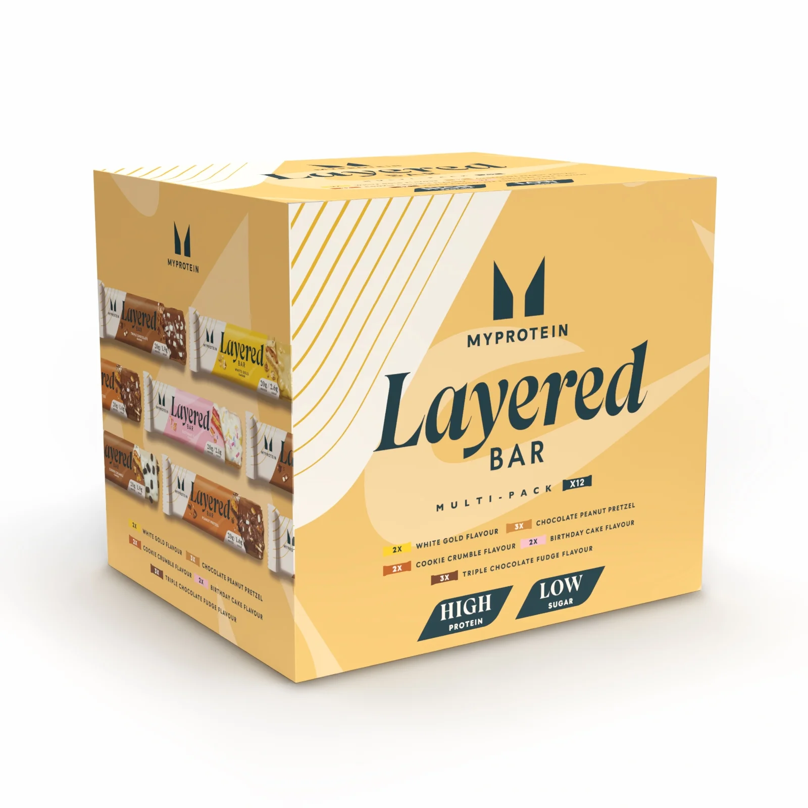 Krabička tyčiniek Layered s rôznymi príchuťami Obrázok 1