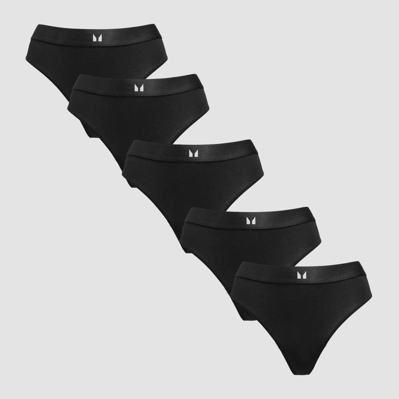 MP Women's Mid Rise Thong (5 Pack) - Black - M Obrázok 1