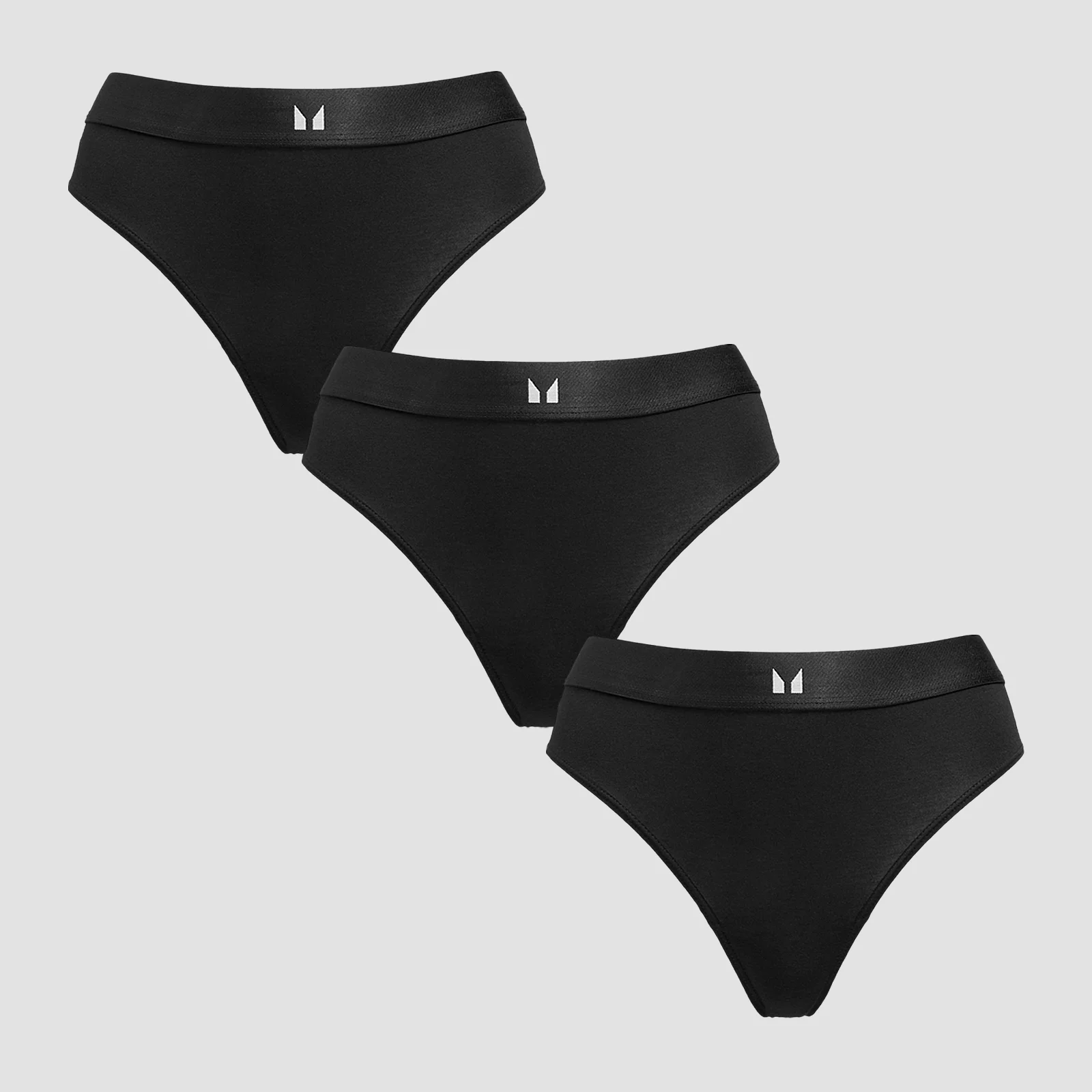MP Women's Mid Rise Thong (3 Pack) - Black - M Obrázok 1